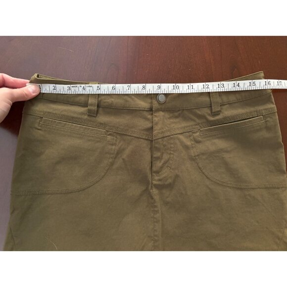 Athleta Take a Hike Casual Travel Skirt Faux Skort in Green Size 8 - Picture 8 of 11